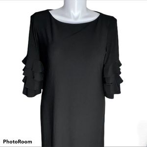 Sz 16 Like New Gabby Skye Tiered Sleeve LBD